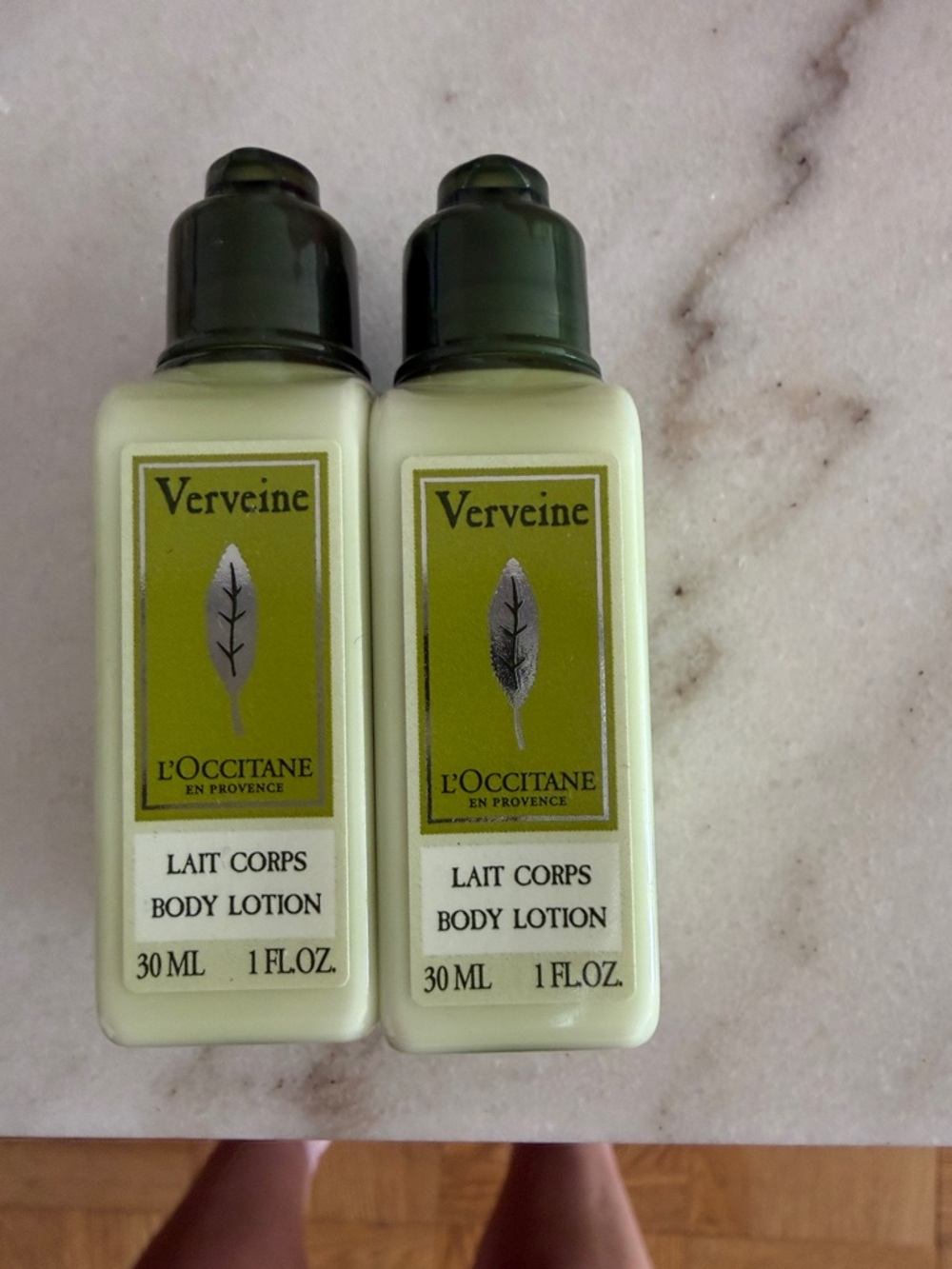 L'OCCITANE Verveine Body Lotion Bottles - Green and Cream